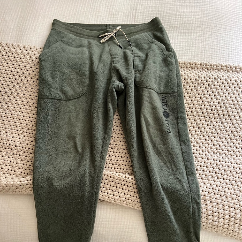 Men’s olive green salty crew sweat pants